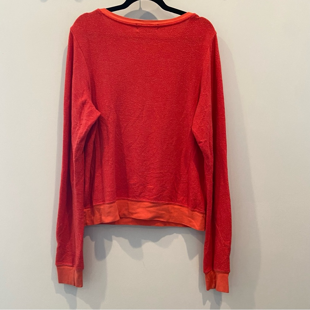 WILDFOX Baggy Beach Jumper Red Amore Heart Sweatshirt Medium - Picture 6 of 6